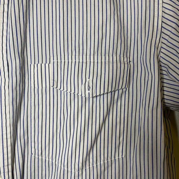 Stussy striped button down shirt sleeve shirt - Picture 4 of 6